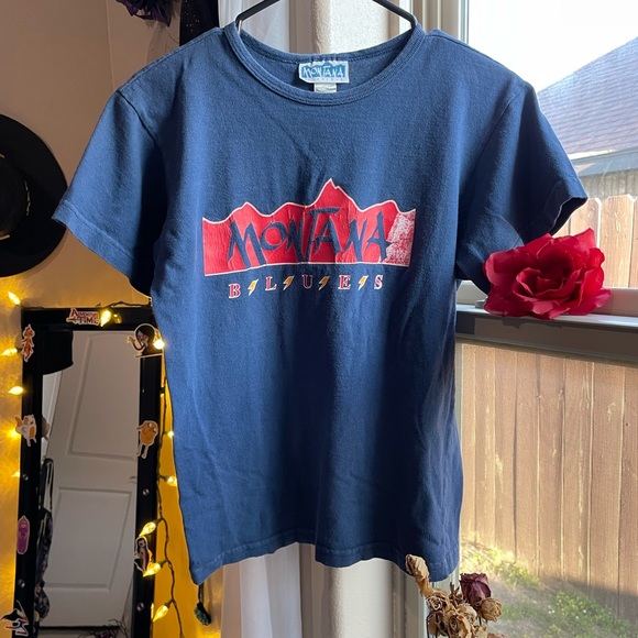 Vintage Y2k Montana Blues dark blue tee - Picture 5 of 14